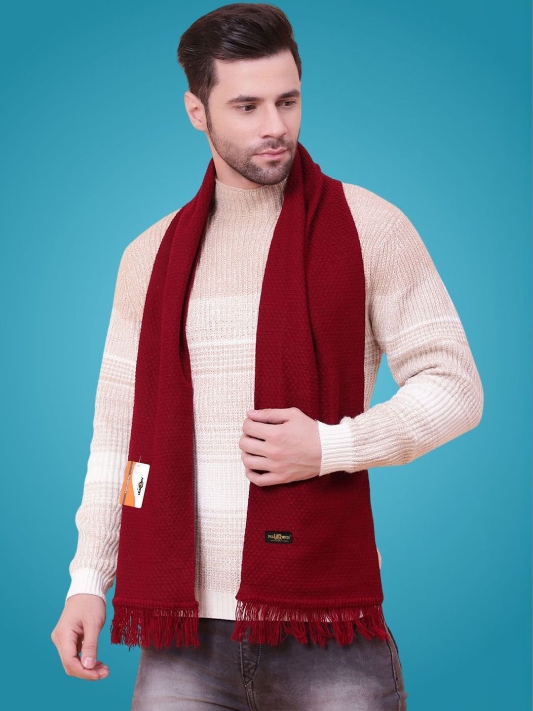 Pick Ur Needs Men Merino Wool Mufflers-picture-28
