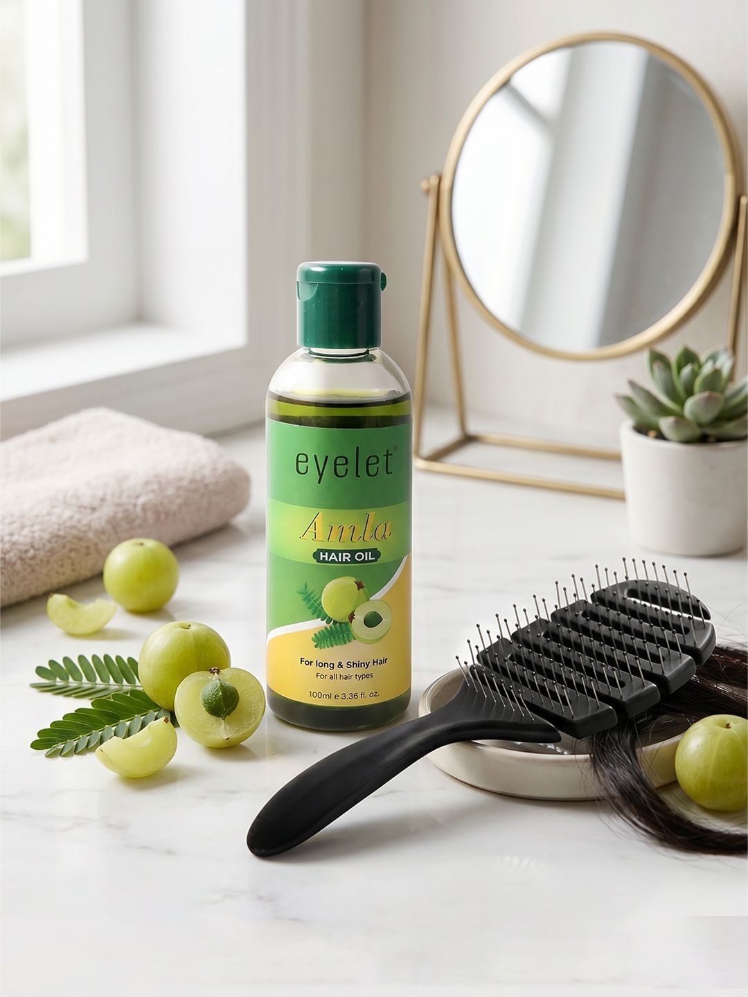 eyelet Set Of 2 Amla Hair Oil & Detangling Hair Brush - 100 ml-image-23