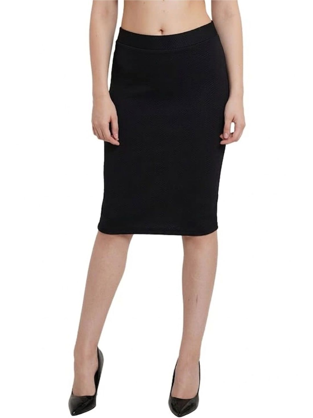 MIXFIT Women Self Design Knee Length Pencil Skirt-image-29