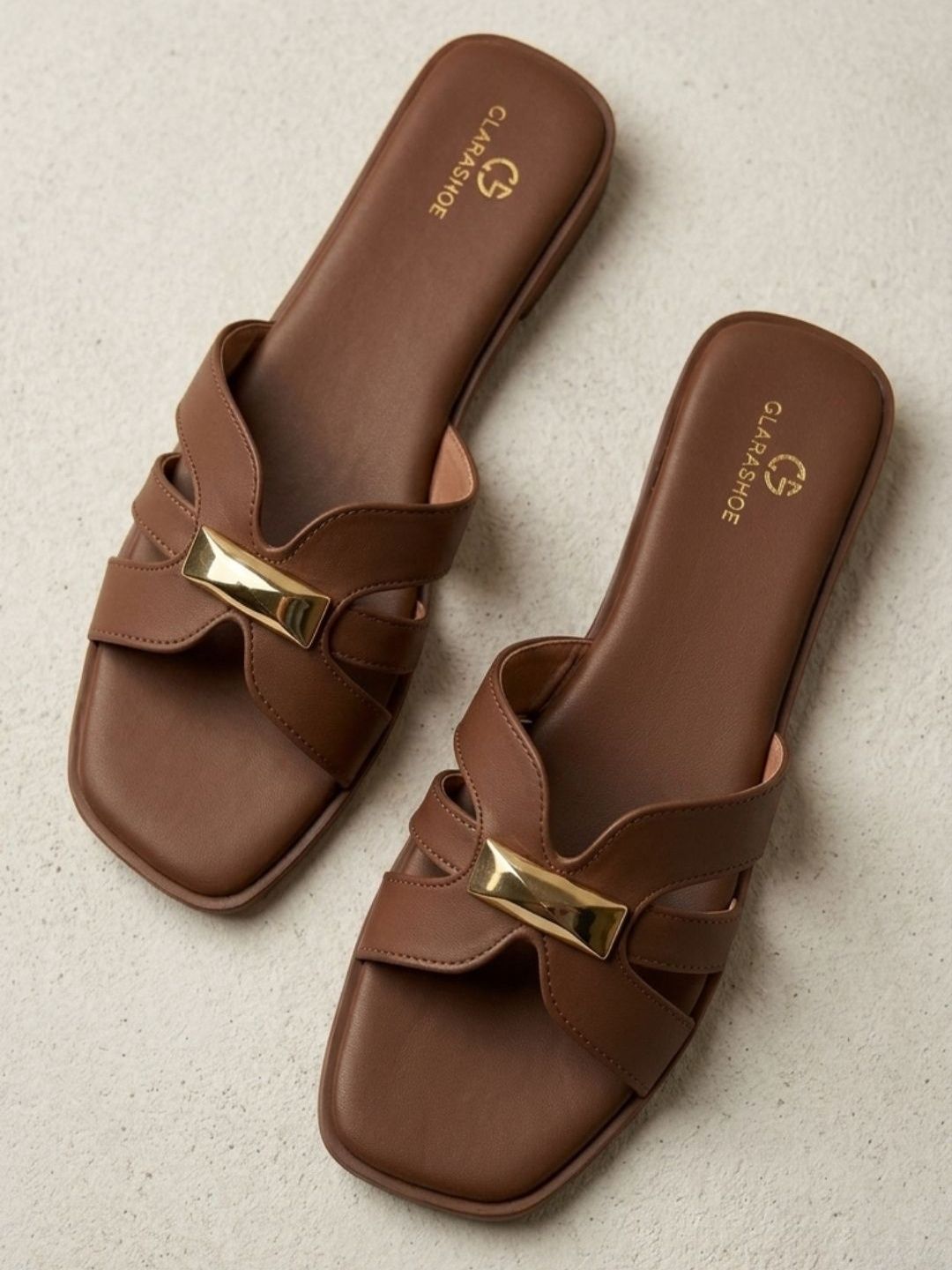 CLARASHOE Women Open Toe Flats with Bows-picture-53