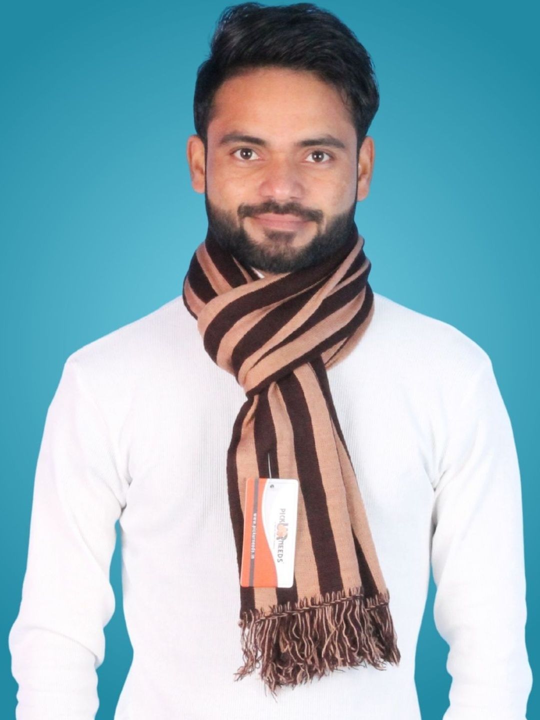 Pick Ur Needs Men Striped Merino Wool Mufflers-picture-30