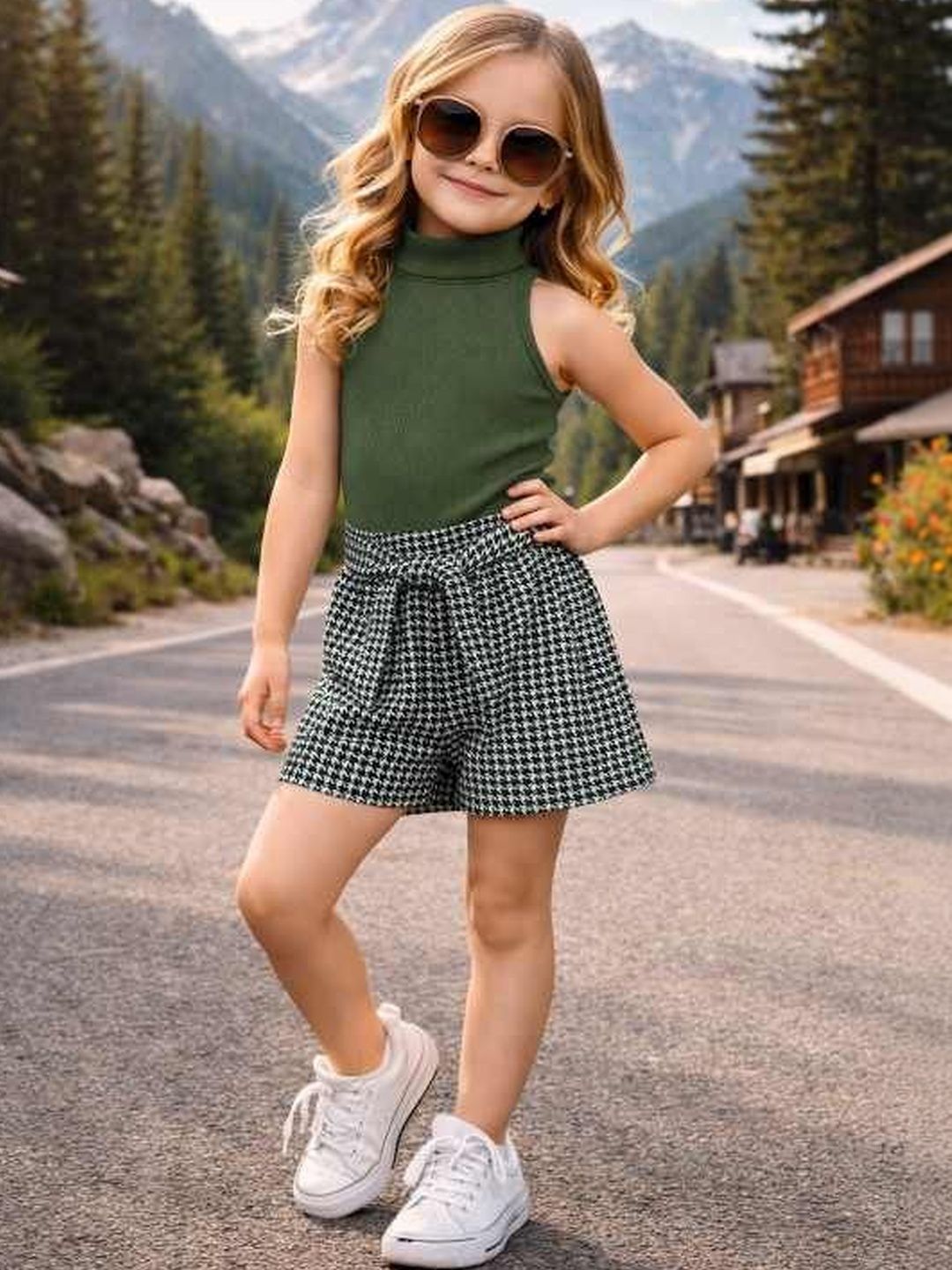 RAMIAAZ Girls Top with Shorts-image-11