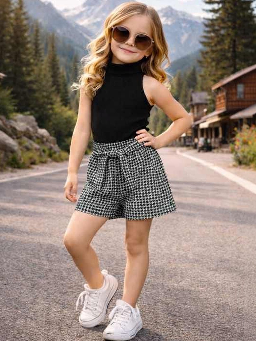 RAMIAAZ Girls Top with Shorts-image-43