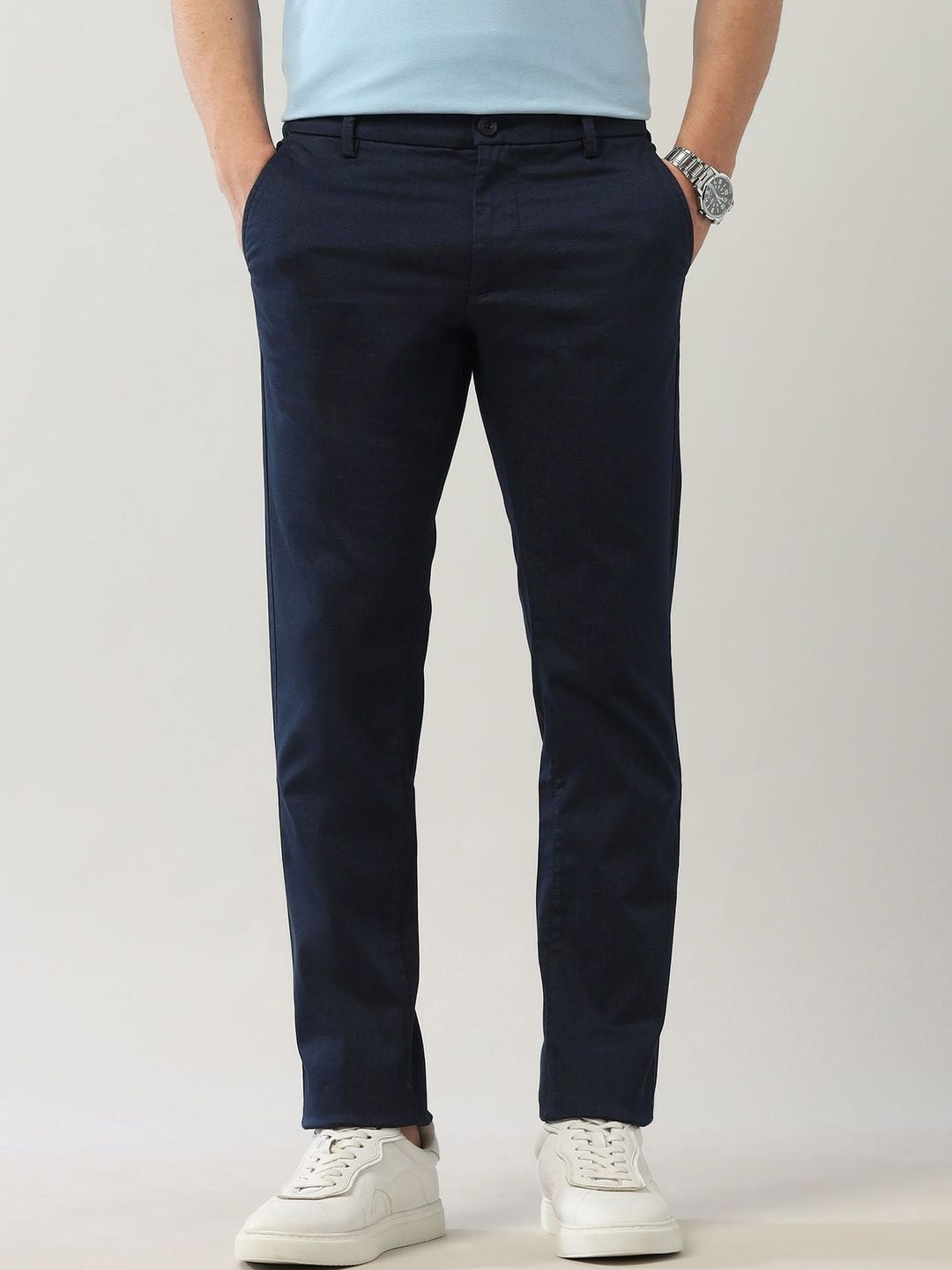 Arrow Men Printed Bronson Slim Fit Trousers-picture-42