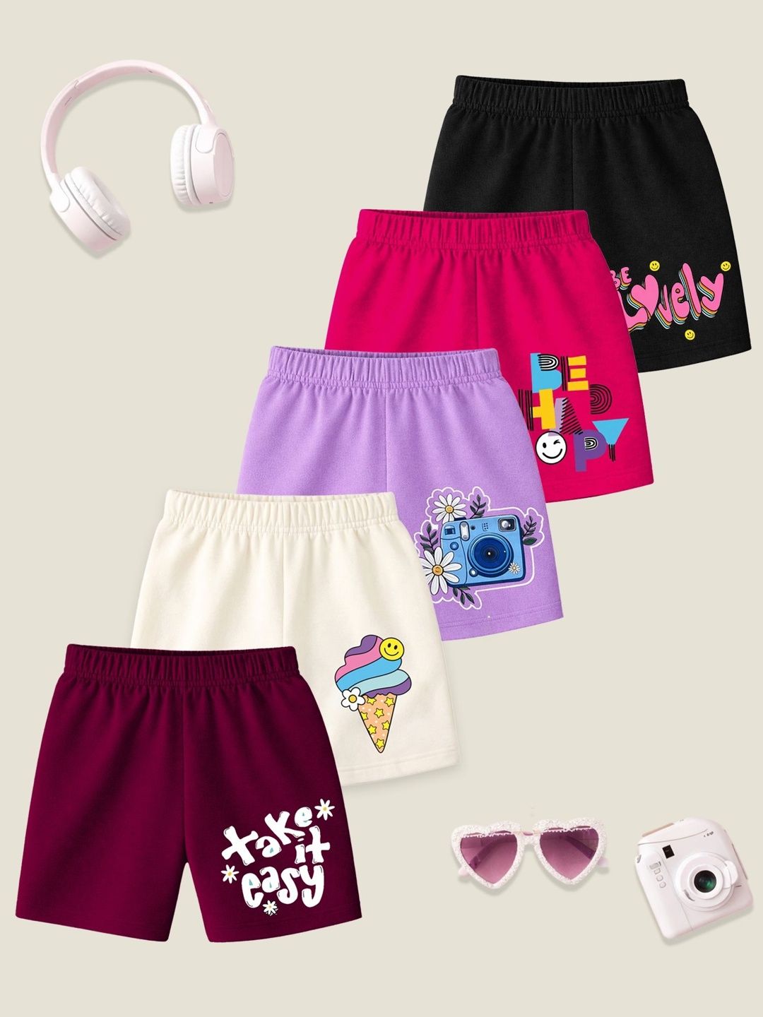 YK Girls Printed Shorts-image-37