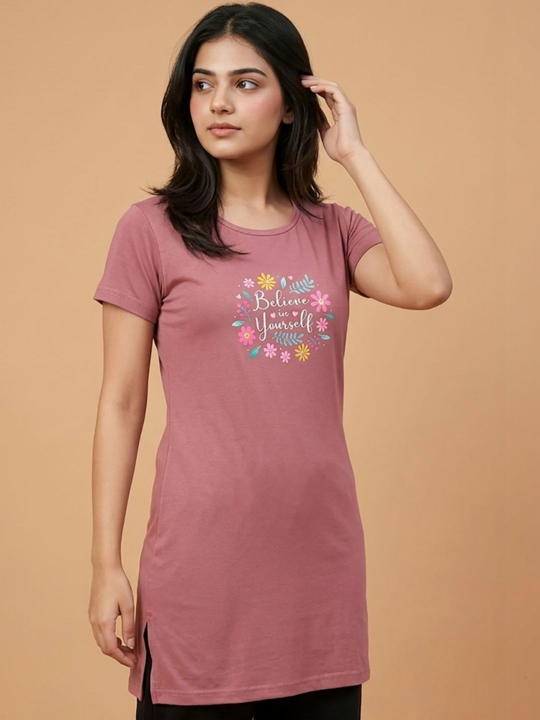 VERO MODERNO Printed Round Neck Lounge T-Shirt-picture-26