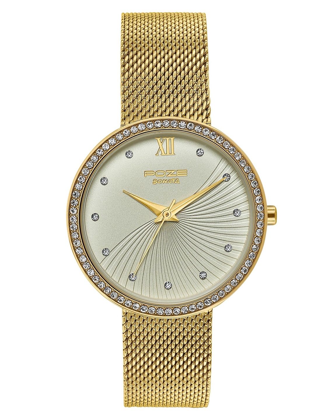 Sonata Women Dial & Stainless Steel Bracelet Style Straps Analogue Watch SP80186YM01W-picture-14