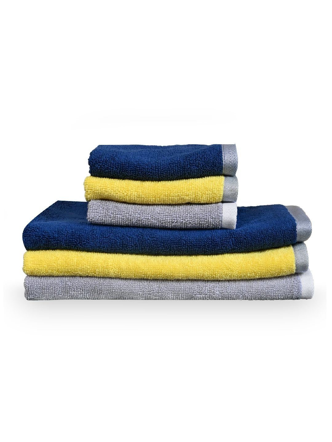 Divine Casa Blue Cotton 500 GSM Towel Set-image-10