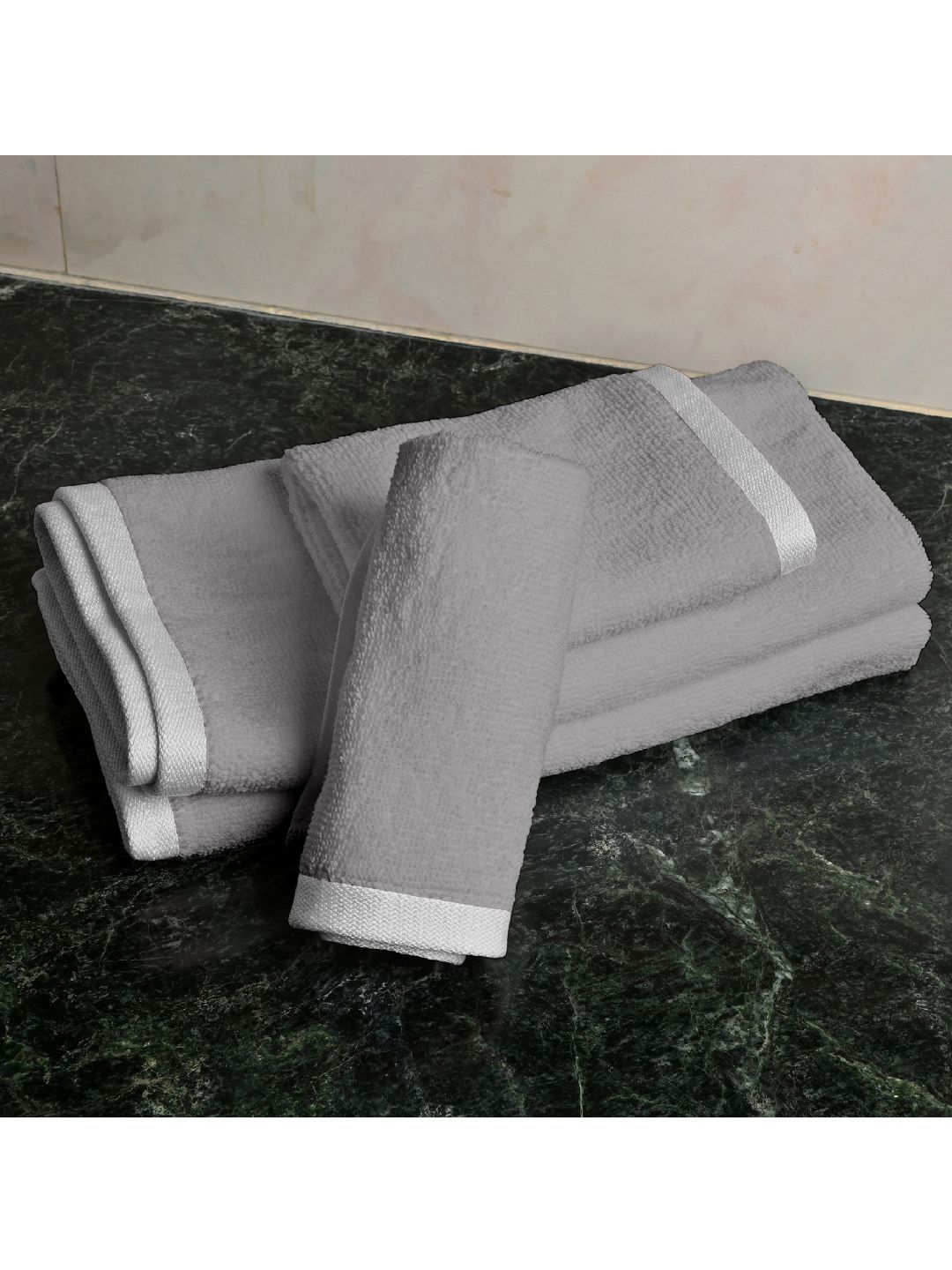 Divine Casa Grey 4 Piece Cotton 500 GSM Towel Set-image-25