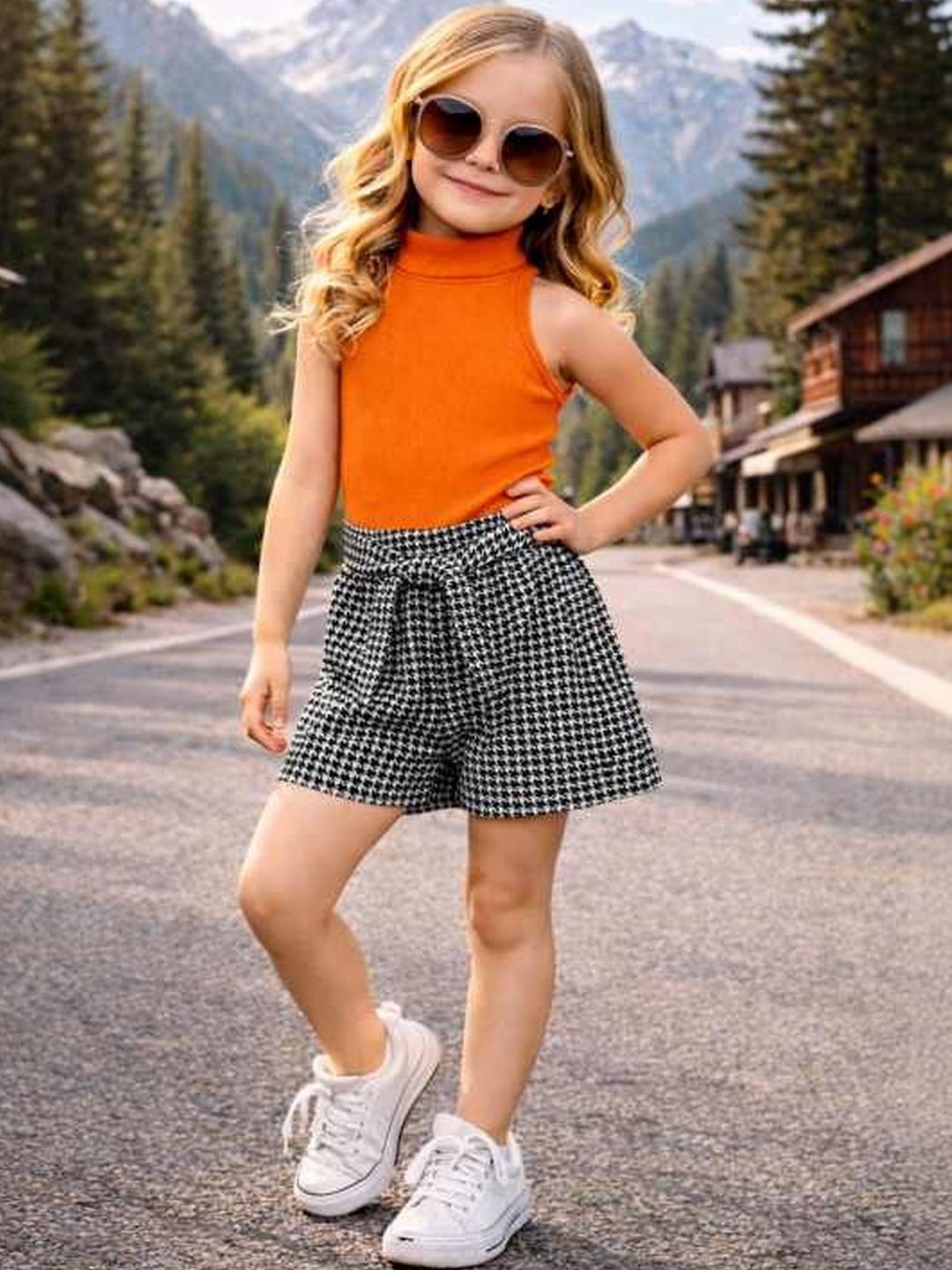 RAMIAAZ Girls Top with Shorts-image-44