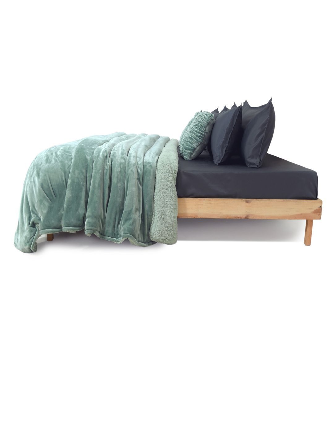 Zarf Green & Sea Green Microfiber AC Room Quilt-image-32