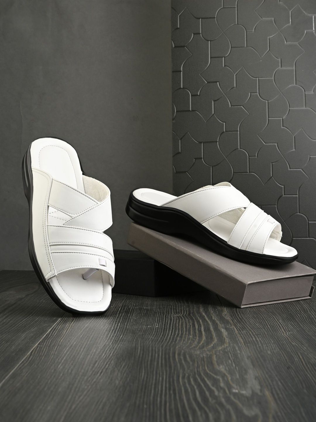 Azzaro Black Men Synthetic Flip Flops-picture-45