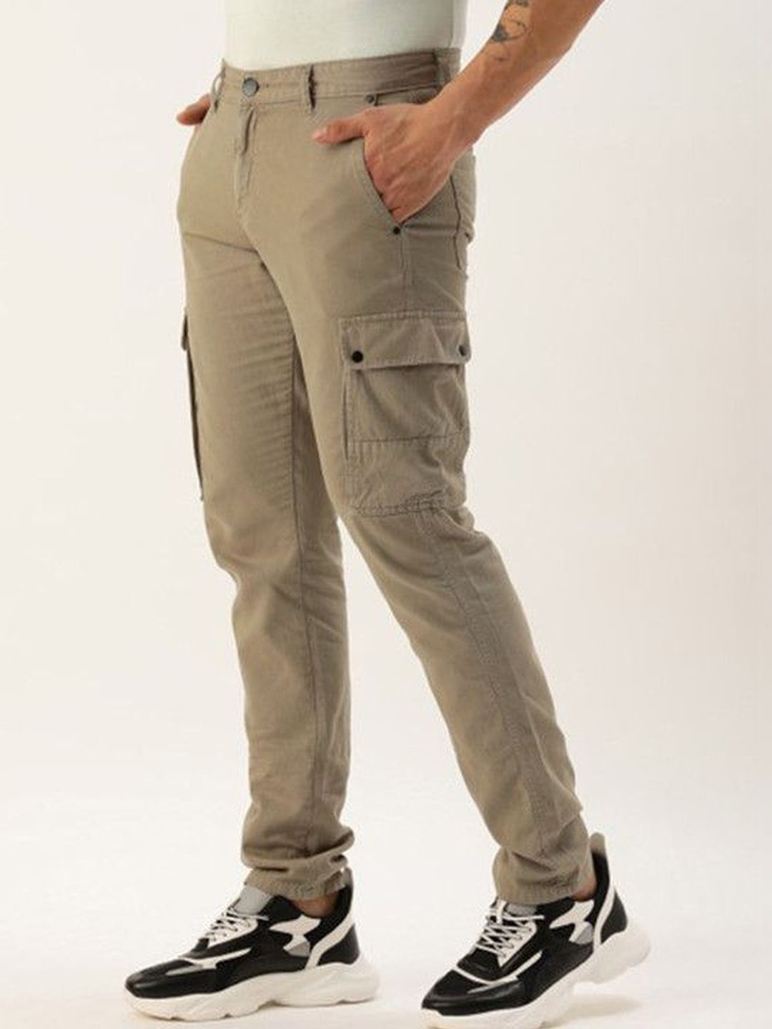Bene Kleed Men Slim Fit Cargos Trousers-picture-26