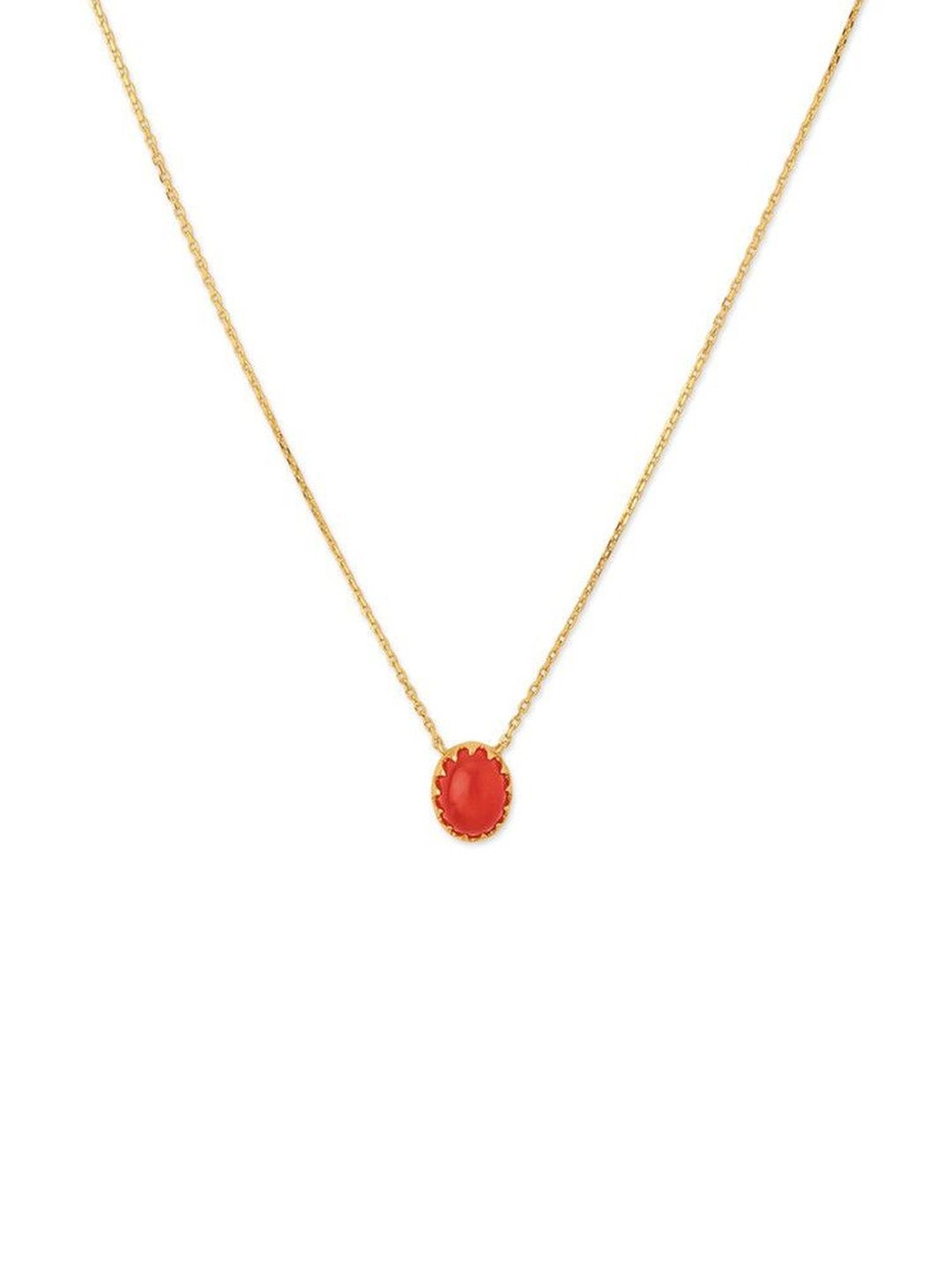 Mia by Tanishq 14Kt Delicate Radiant Carnelian Necklace Gold - 2.10 g-image-7