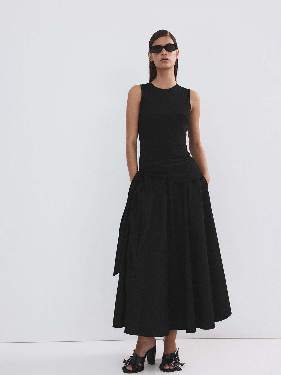 MANGO Women Pure Cotton Maxi A-Line Skirt-picture-12