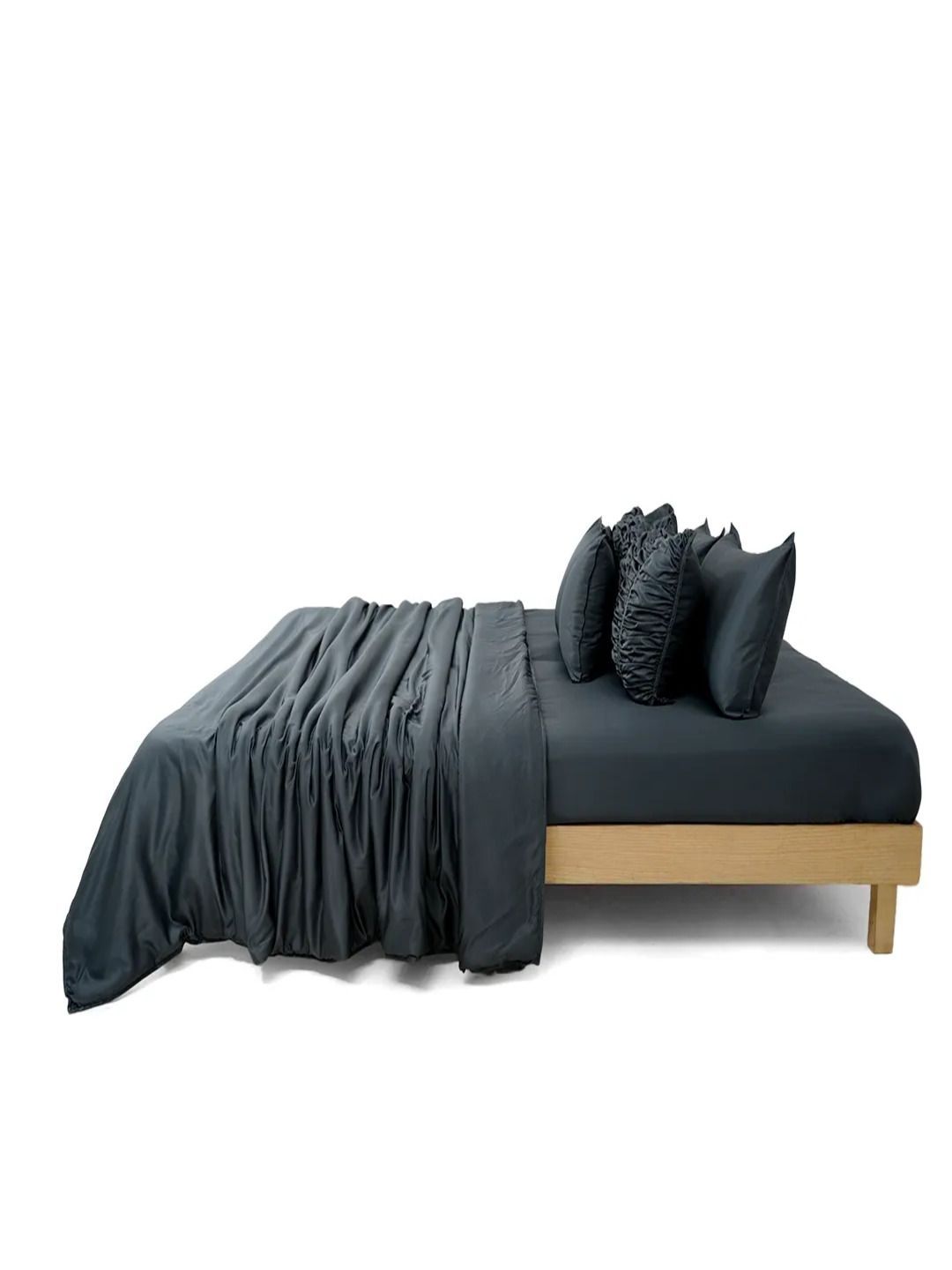 Zarf Black Solid Other 8 Piece Single Superfine Bedding Set-picture-23
