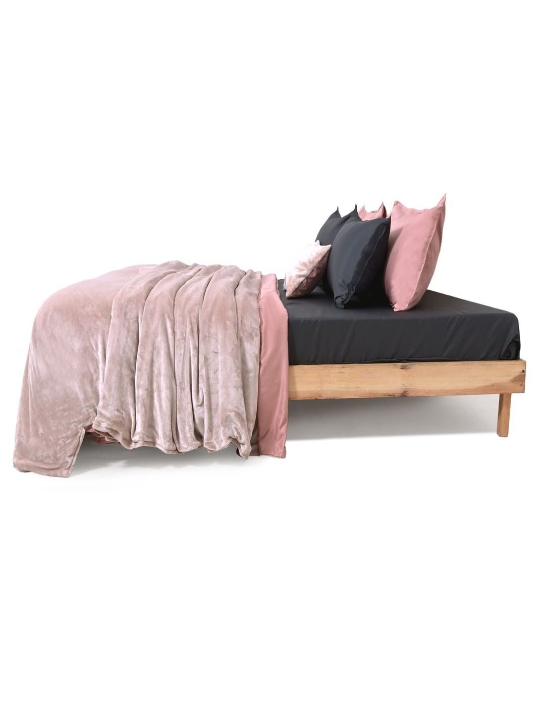 Zarf Pink Solid Other 6 Piece Single Superfine Bedding Set-picture-14