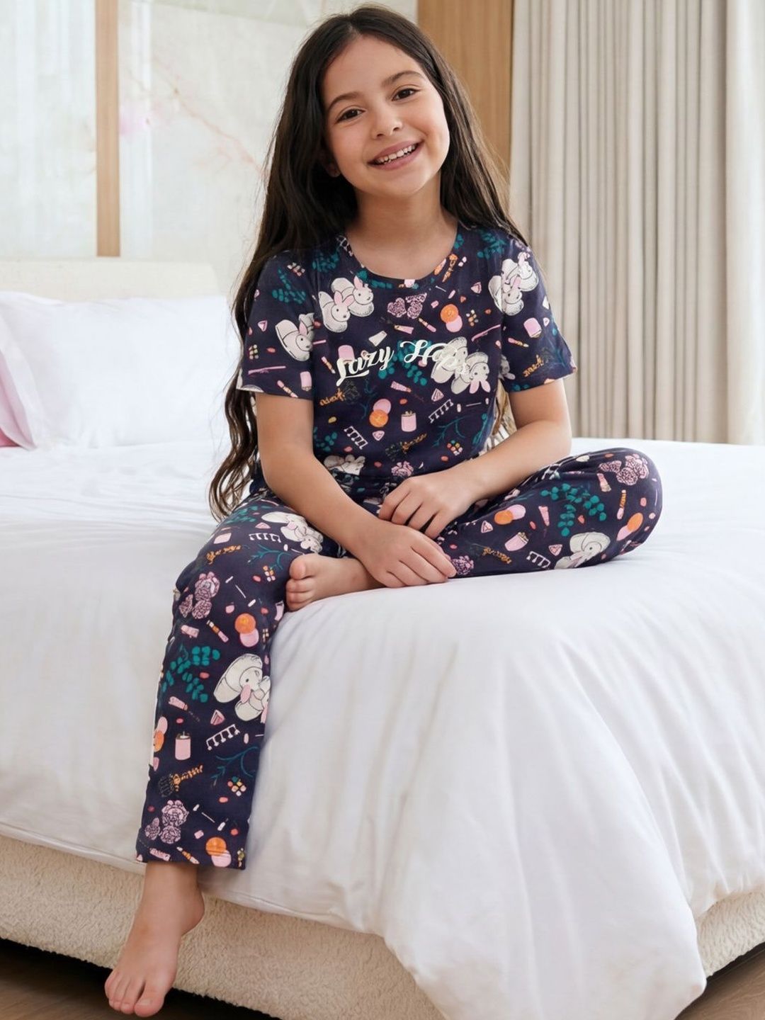 Sweet Dreams Girls Printed Night suit-picture-14