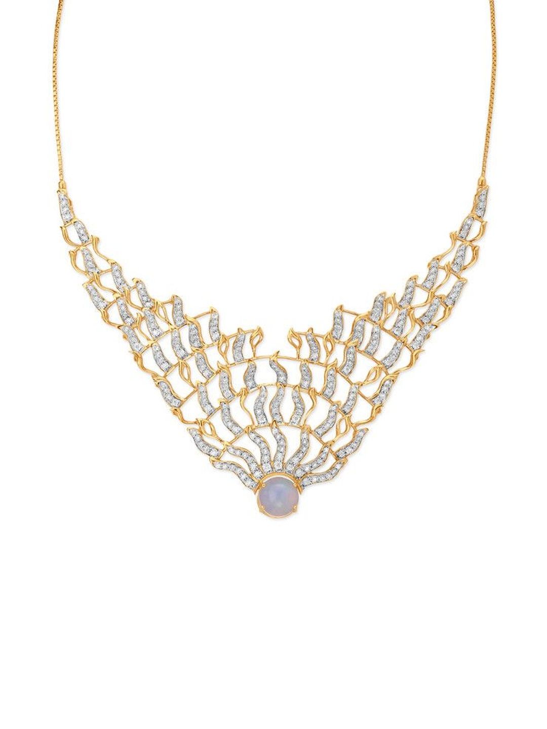 Mia by Tanishq 14 Kt Gold Radiant Opal Necklace With 0.7538 Carat Diamond - 25.649 g-picture-44
