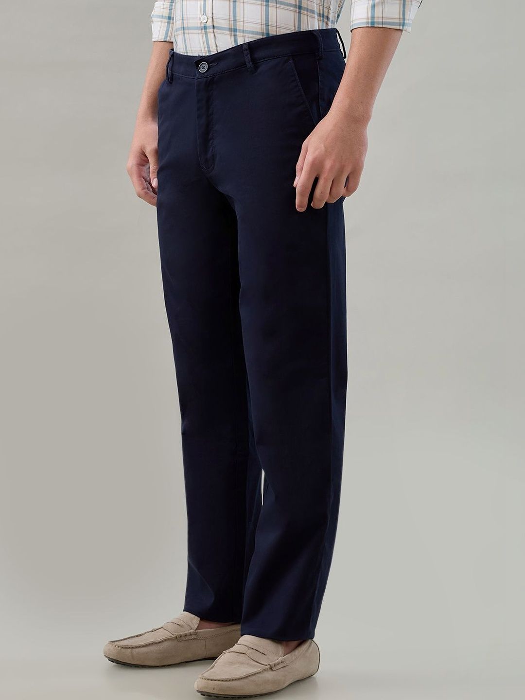 ColorPlus Men Low-Rise Chinos Trousers-picture-12