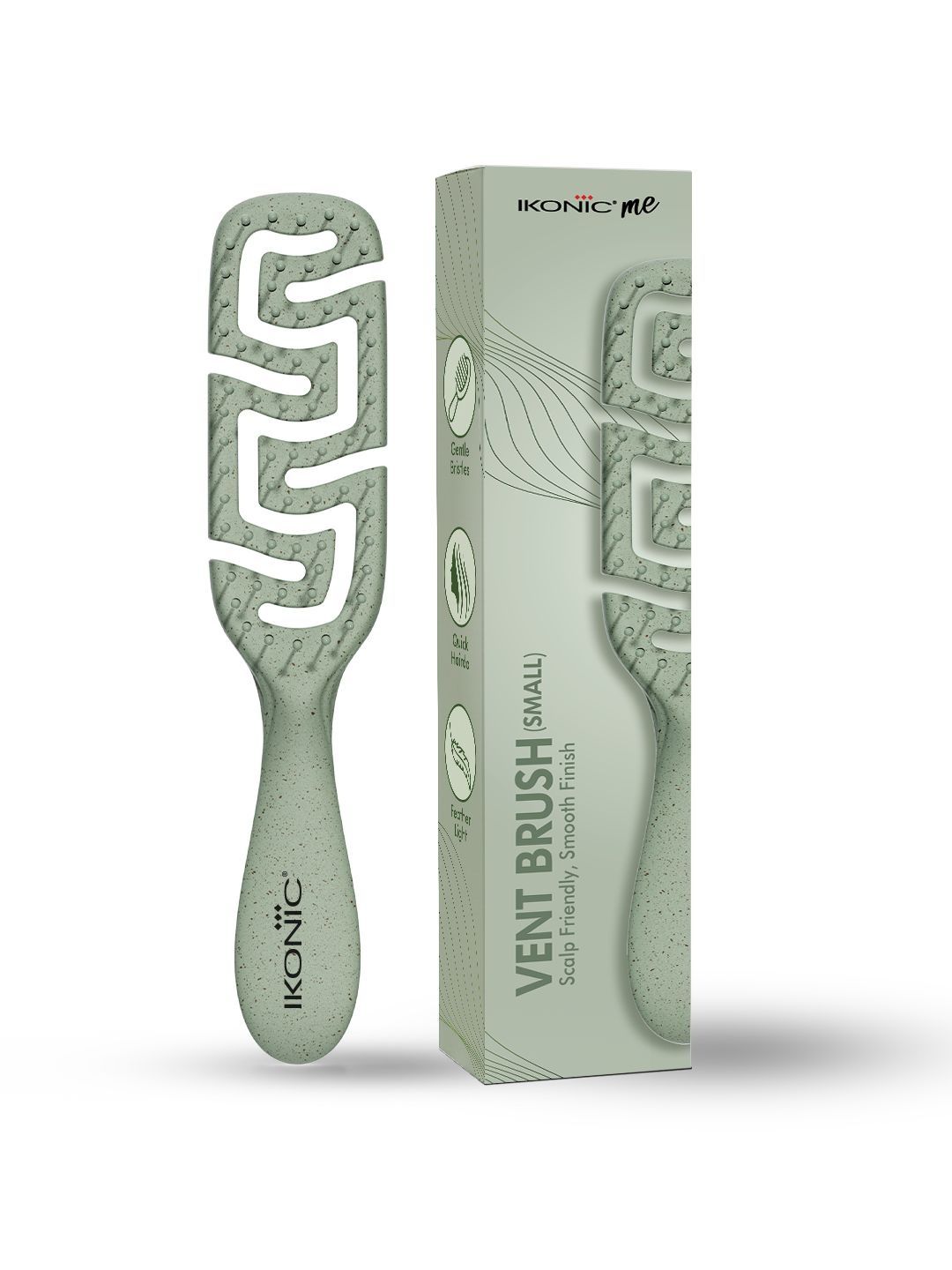 Ikonic IKM-2121 Me Vent Brush Small - Jade Green-image-1