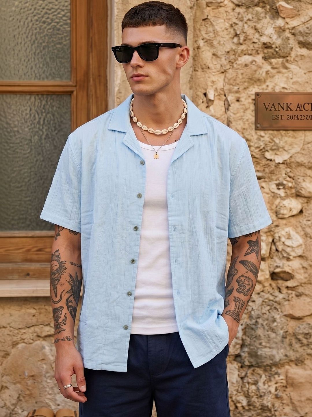 VEIRDO Men Relaxed Casual Shirt-image-38