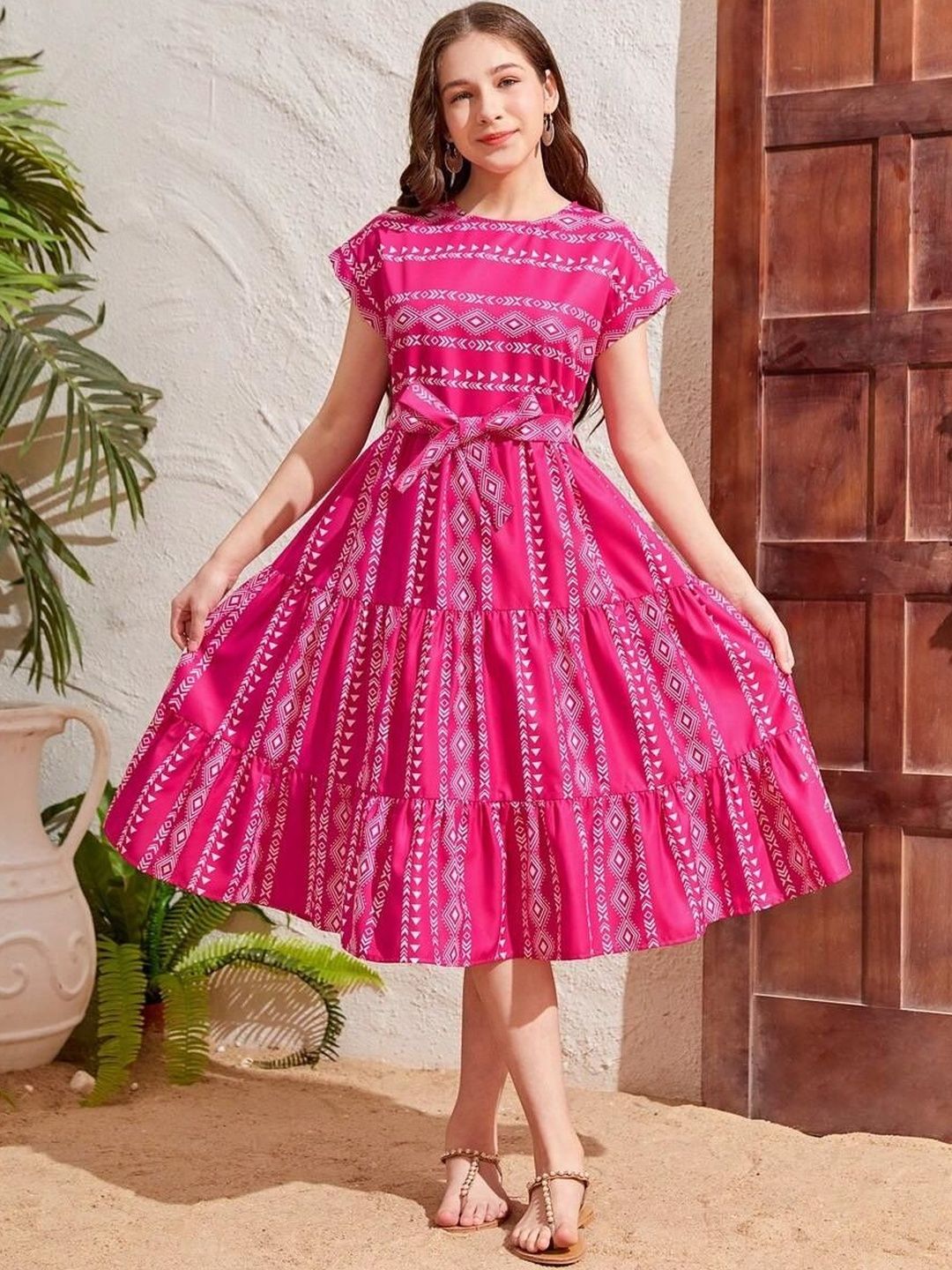 Bolly Lounge Print Fit & Flare Dress-picture-25