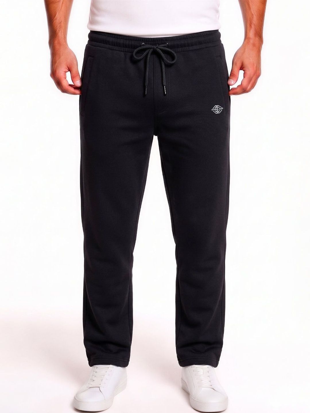Status Quo Men Regular Fit Brand Logo Training Track Pants-picture-26