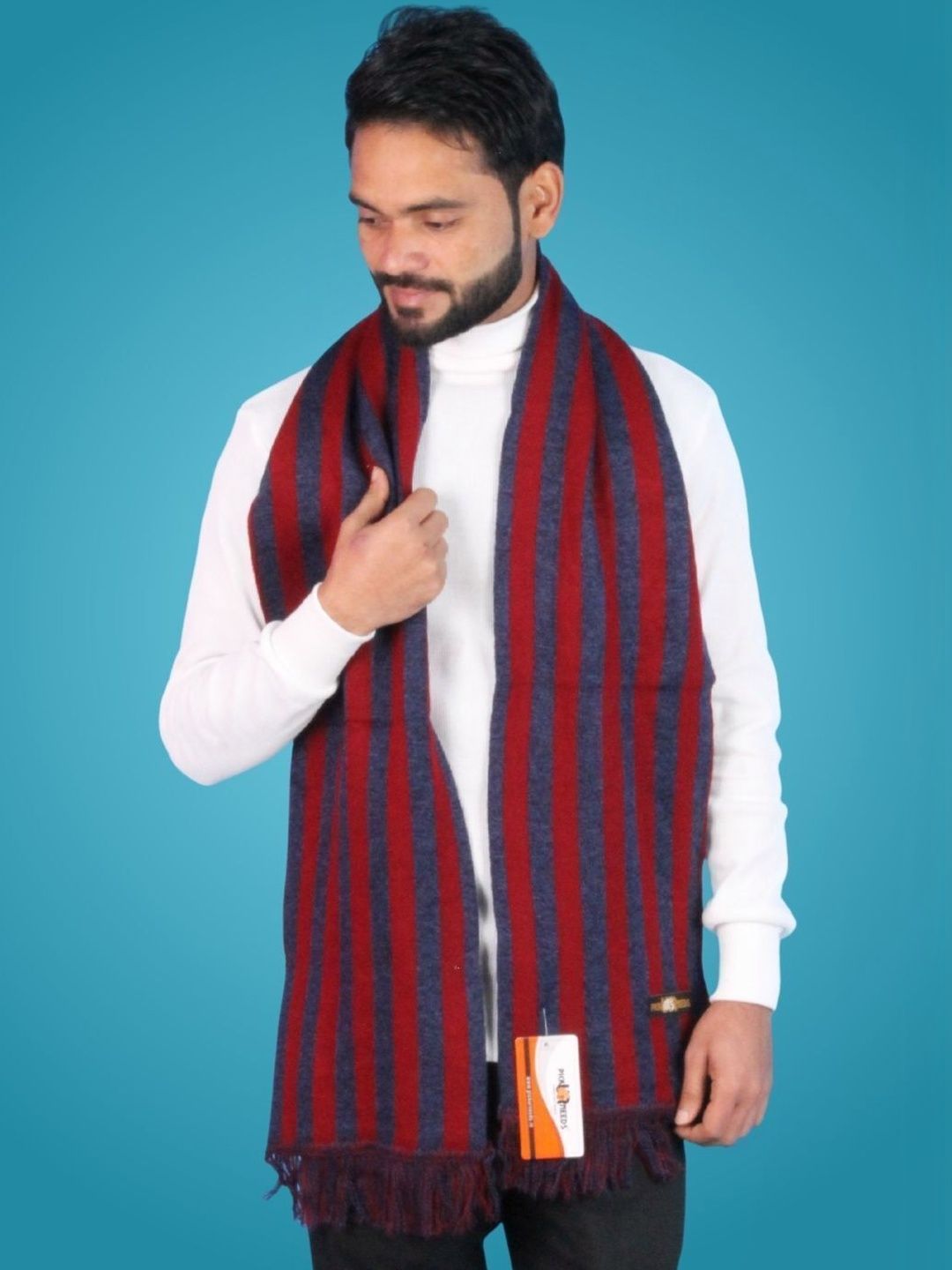 Pick Ur Needs Men Striped Merino Wool Mufflers-picture-21