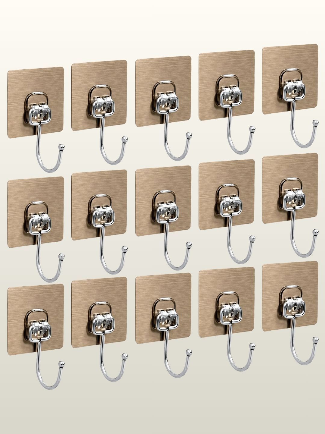 Klivon 15-Pcs Self-Adhesive Wall Hooks-image-4