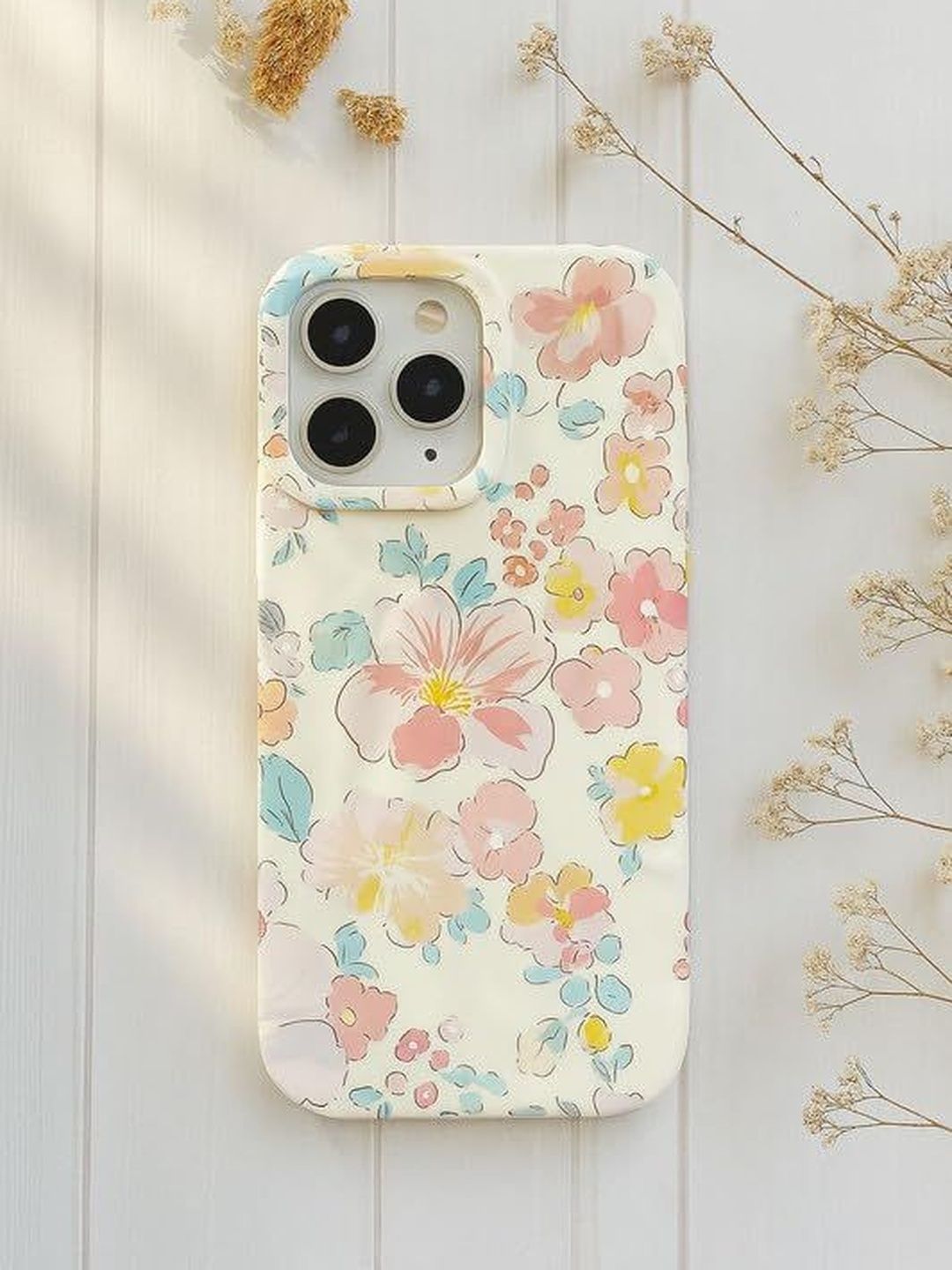 COVERLY Floral Printed iPhone 15 Pro Max Back Case Mobile Accessories-image-47