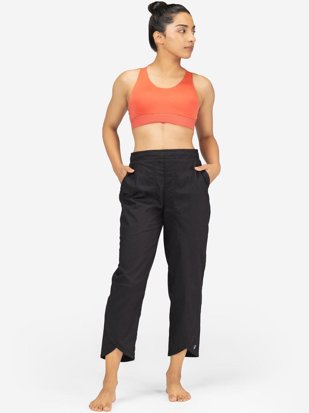 Decathlon Women Cotton Loose Fit Regular Trousers-picture-36