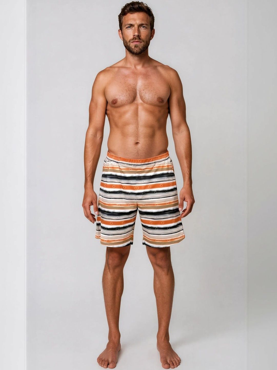 TROVE - 365 Days of Summer Men Striped Swim Shorts Swim Bottoms-image-35