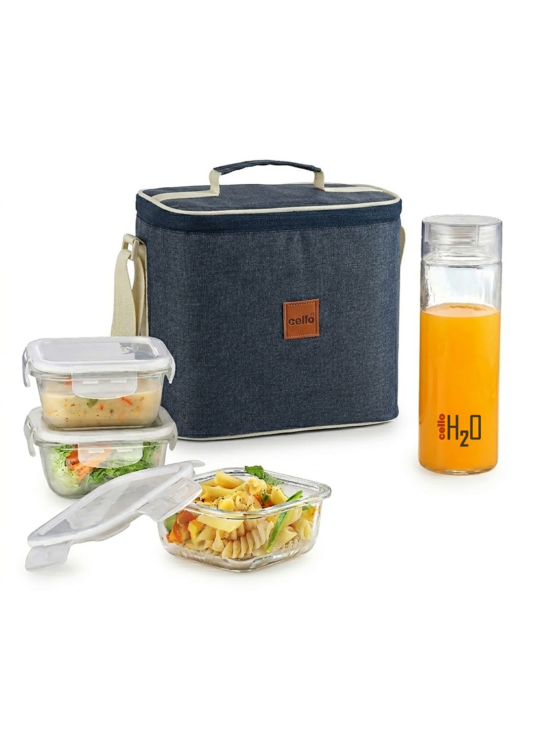 Cello Imperial 4pc Microwave Safe Lunch Box with Bottle & Jacket - 320ml x 3 - 500ml x 1-image-14