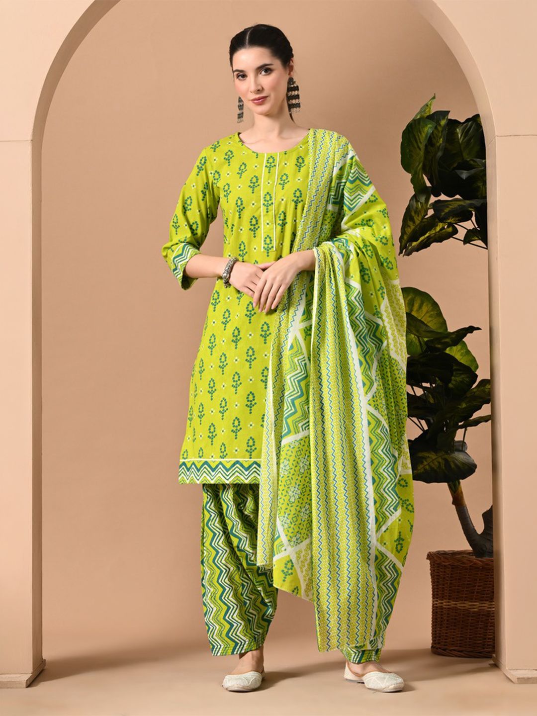 Anouk Women Ethnic Motifs Printed Regular Kurta with Patiala & With Dupatta-picture-17