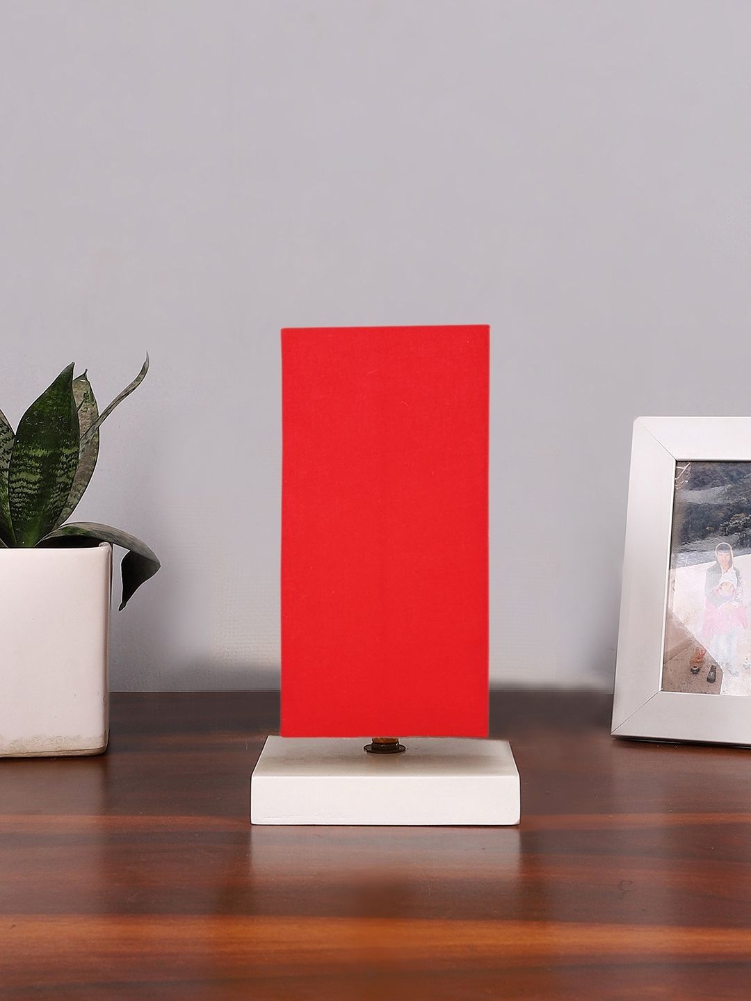 Aura Red Wood Contemporary Rectangle Table Lamp-image-5