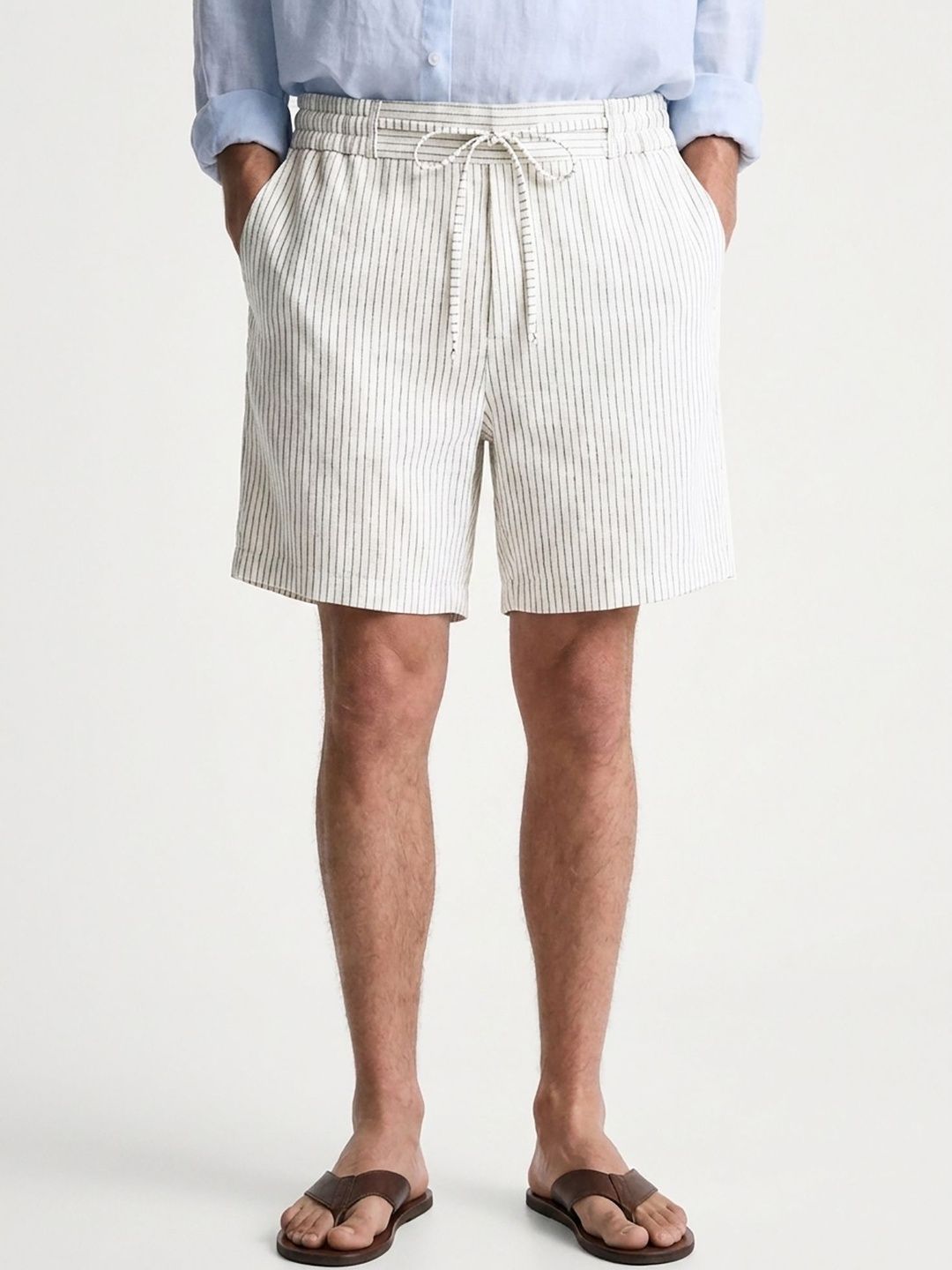 MISCHIEF MONKEY Men Striped Outdoor with Technology Shorts-picture-31