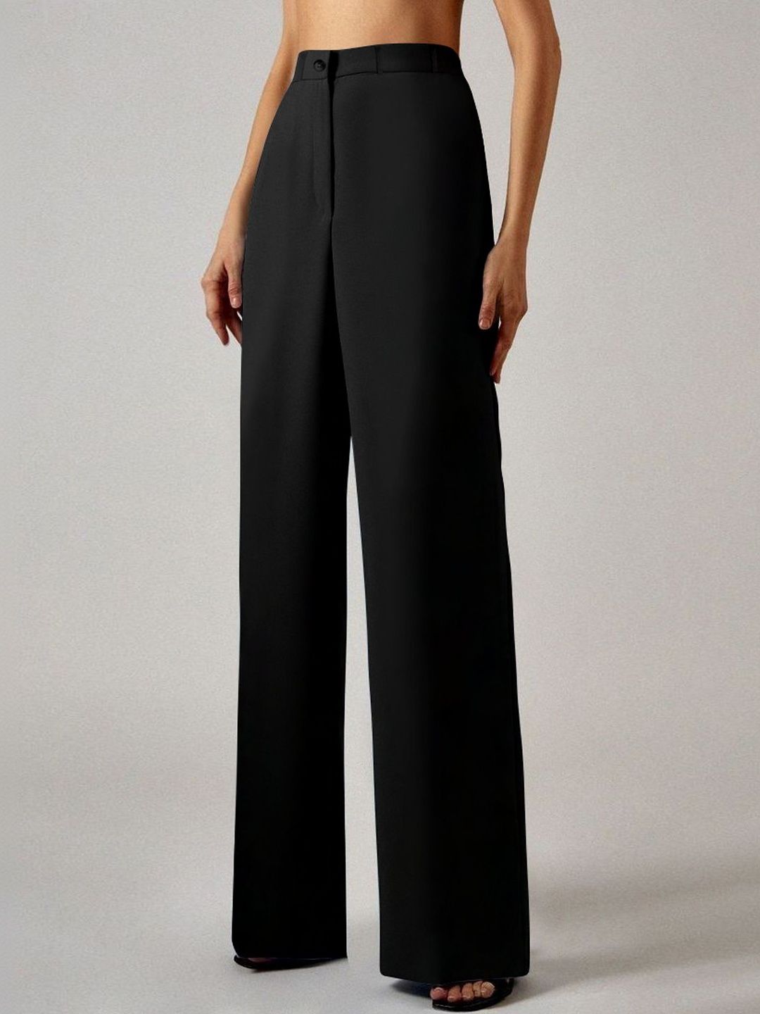 SZN Women Relaxed Straight Leg Straight Fit High-Rise Easy Wash Trousers-image-10