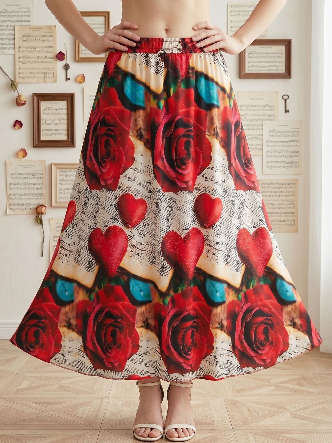 Vagisha Women Floral Maxi A-Line Skirt-image-47