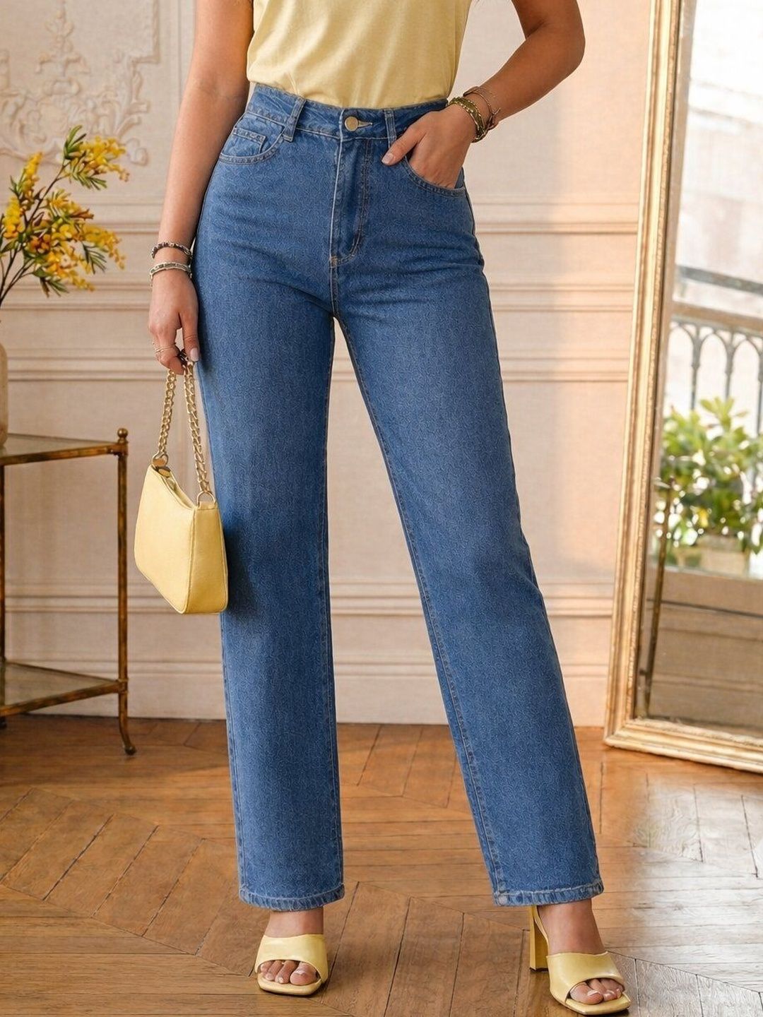 Encrypt Women Straight Fit High-Rise Stretchable Jeans-picture-55