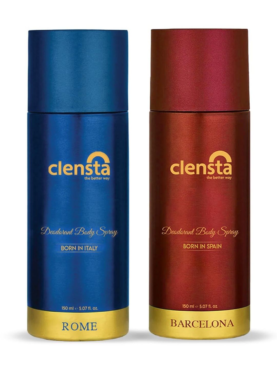 Clensta Men Set Of 2 Rome & Barcelona Deodorant Body Spray - 150 ml Each-image-28