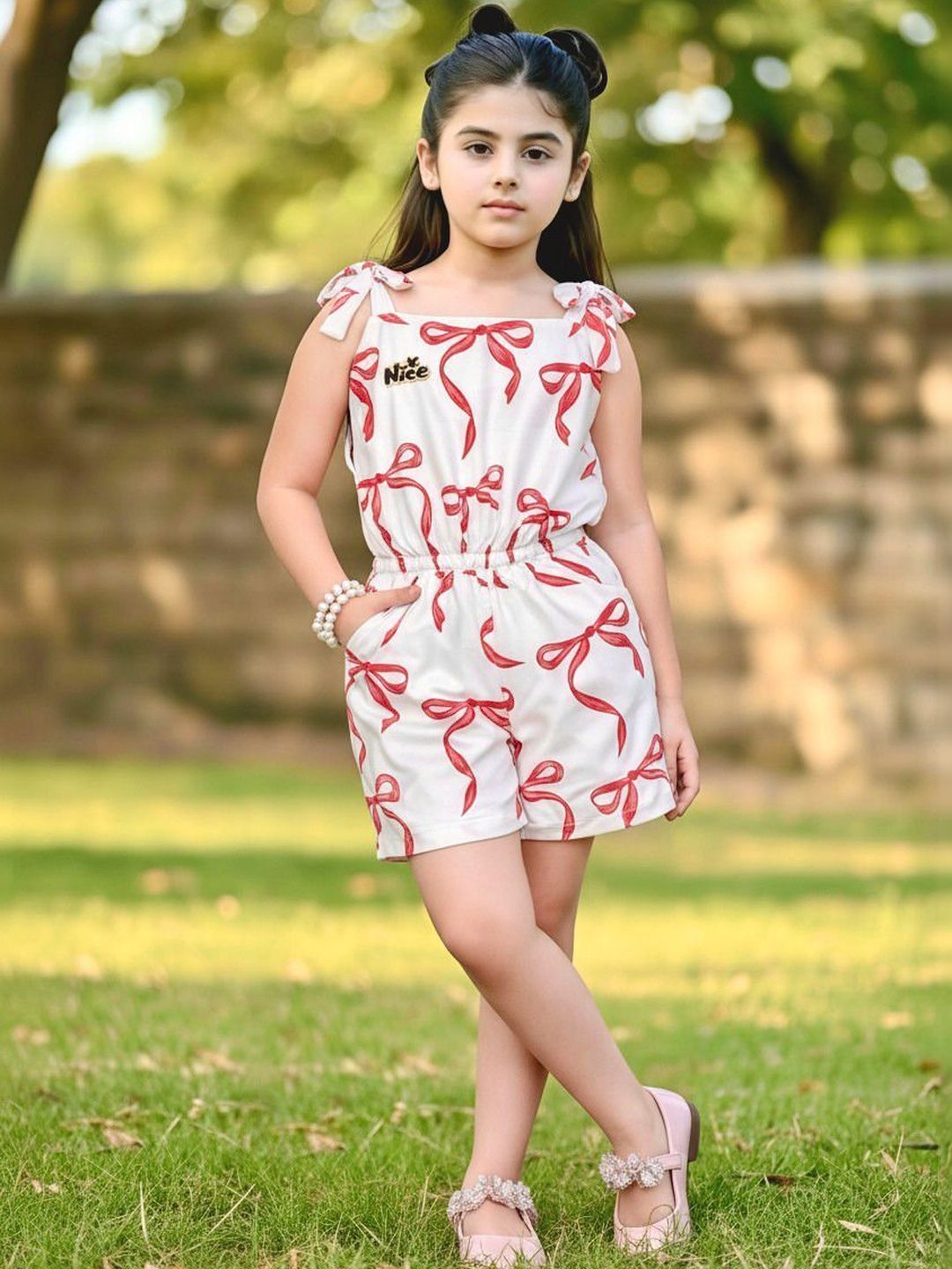 BAESD Girls Printed Basic Jumpsuit with Applique-picture-34