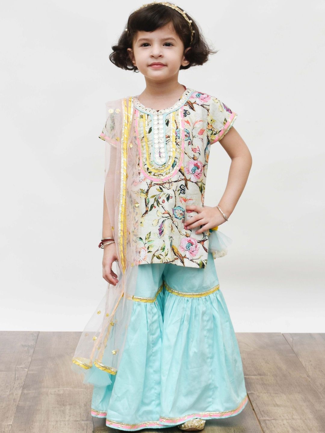 Fayon Kids Girls Printed Top with Palazzos-picture-20
