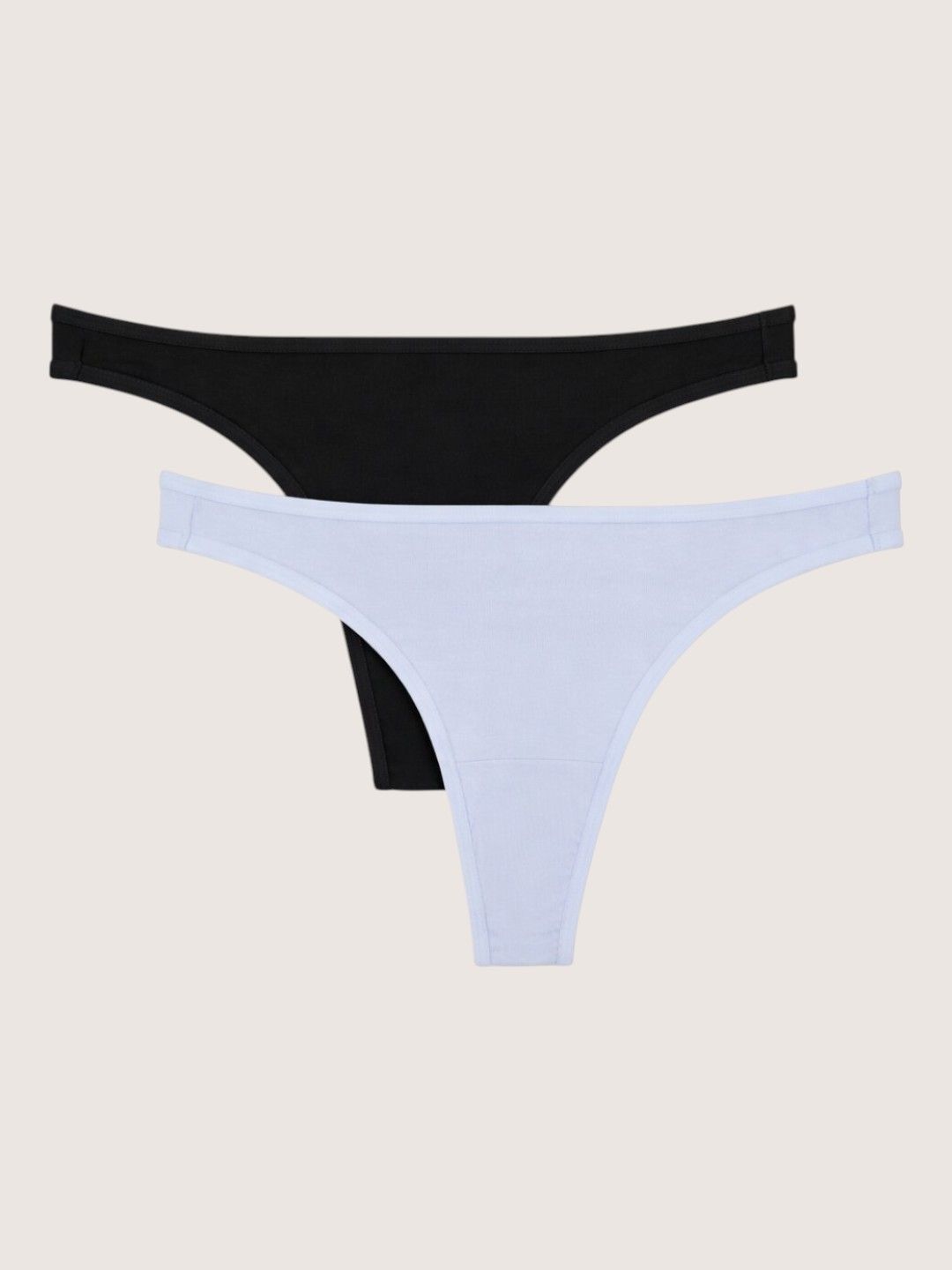 Dressberry Womens Pack Of 2 Brazilian Cotton Spandex Solid High Rise Thongs-picture-54