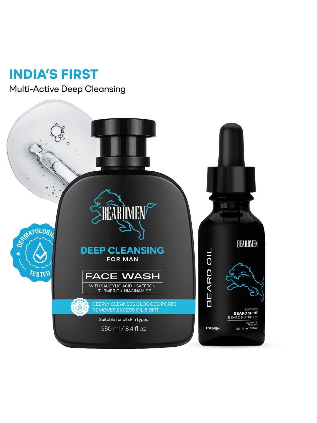 BEARDMEN Men Set of Deep Cleansing Face Wash - 250 ml & Beard Oil - 30 ml-image-21