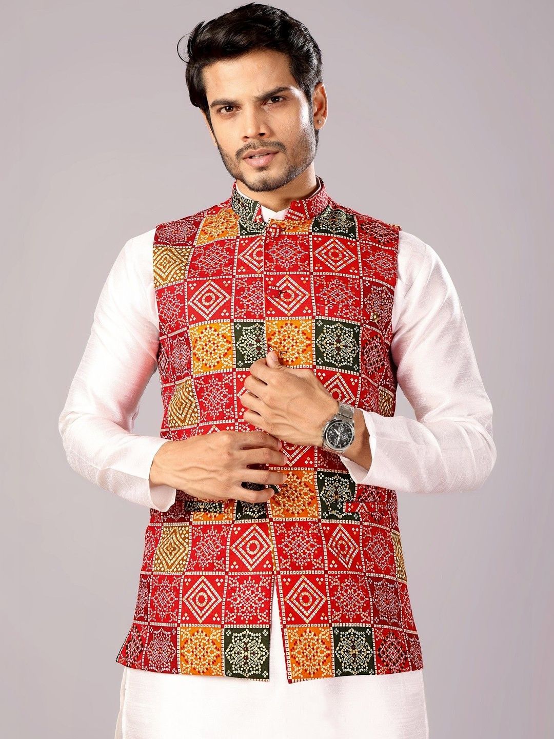 MODERN MUGHALS Printed Woven Nehru Jackets-picture-29