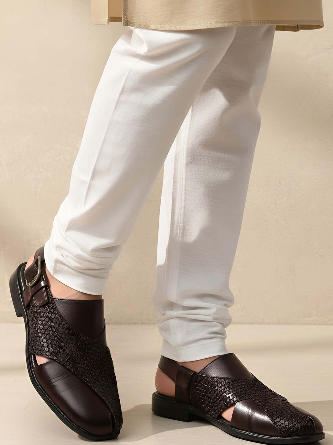 DAVINCHI Men Leather Fisherman Sandals-picture-49