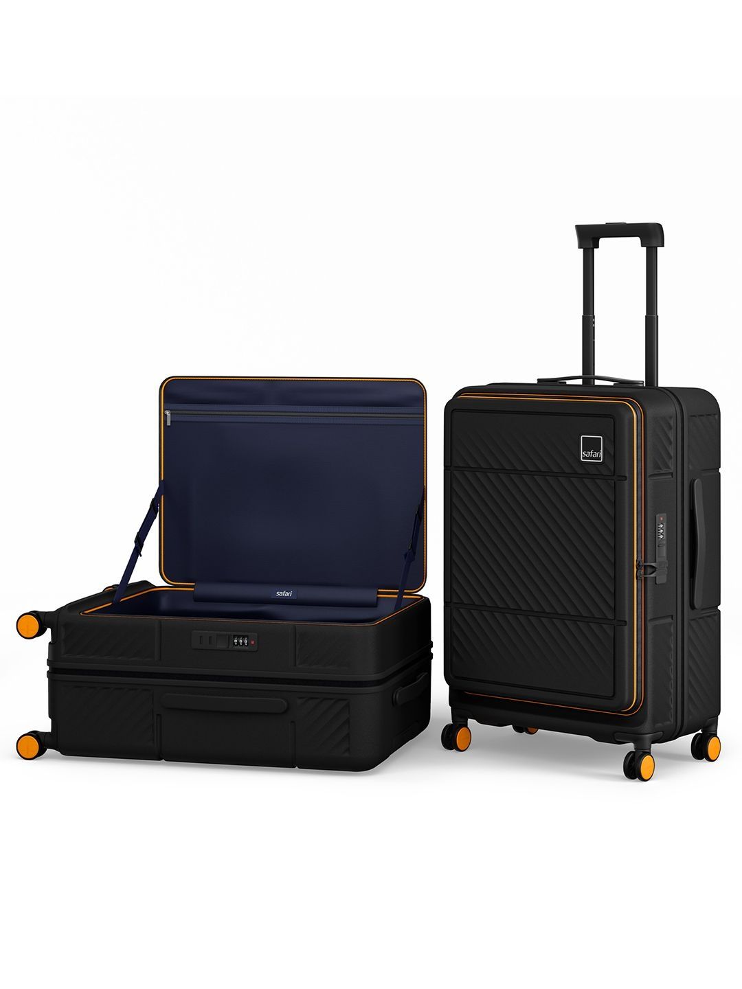 Safari Nox Textured Hard-Sided Water-Resistant Medium Trolley Bag-image-31