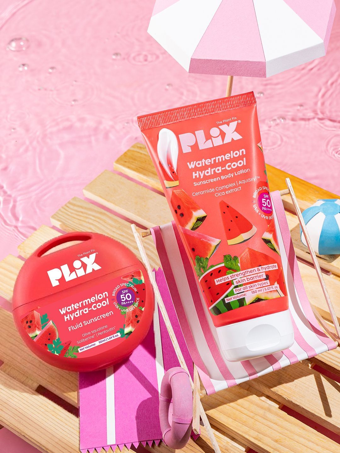 PLIX THE PLANT FIX Set Of 2 SPF 50 PA++++ Watermelon Hydra-Cool Sunscreen - 150 ml & 50 ml-image-19
