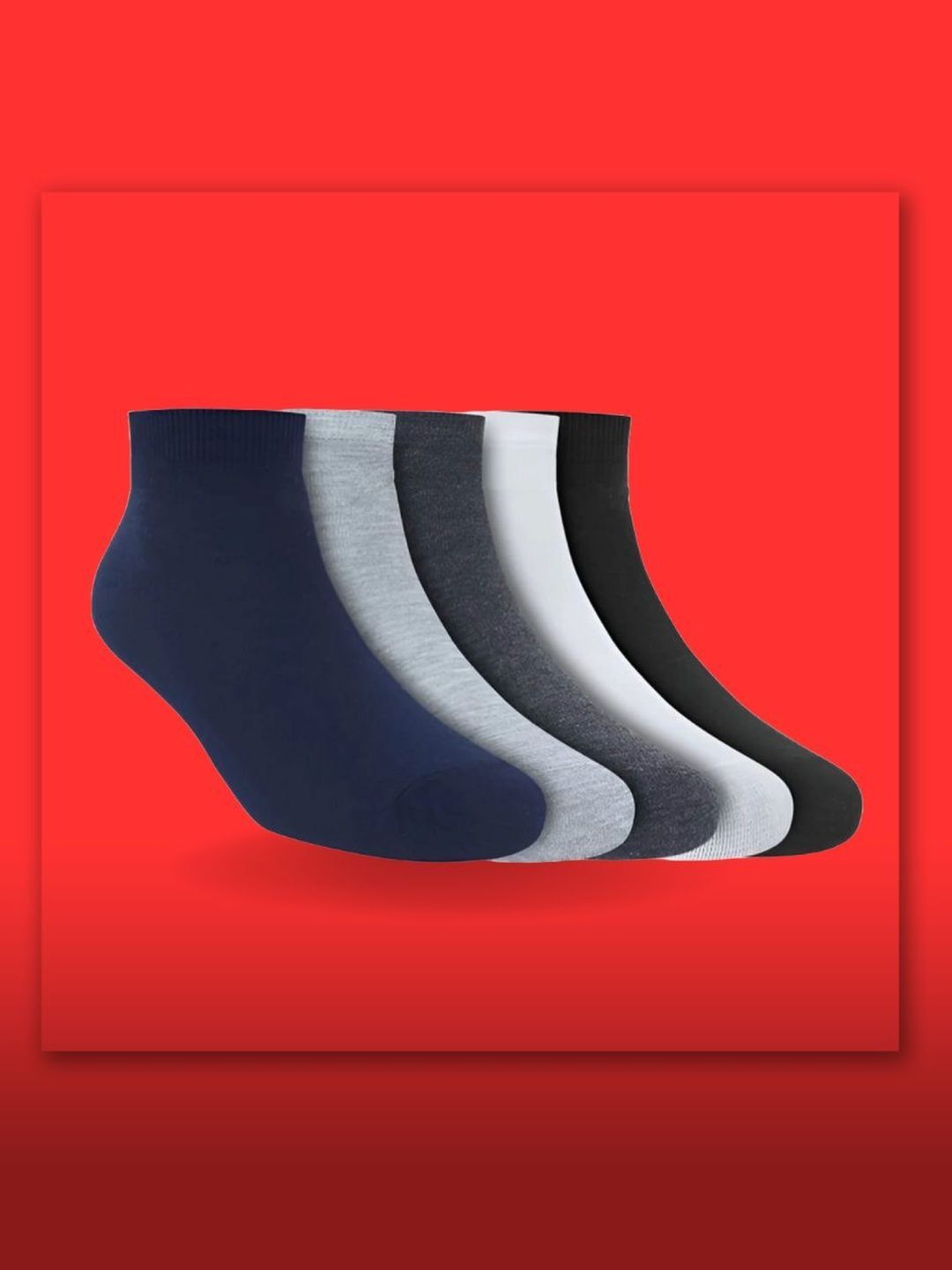 MJE Men Pack of 5 Cotton Blend Assorted Ankle Length Socks-picture-27